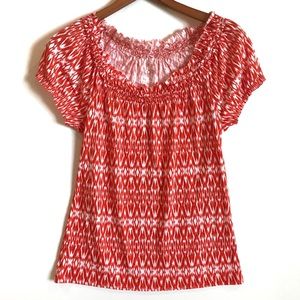 LOFT Printed Peasant Shirt Size XS